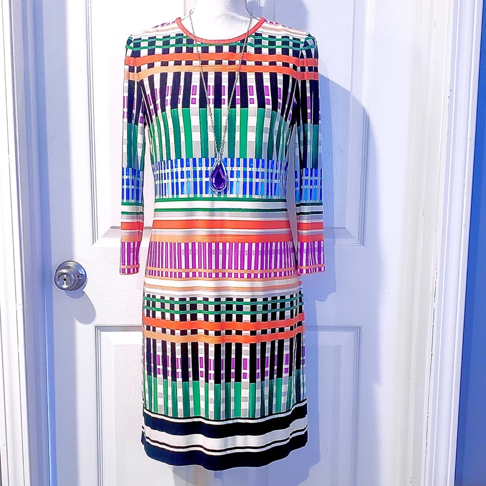 Eliza J Geometric Print Sheath Dress - Picture 2 of 5